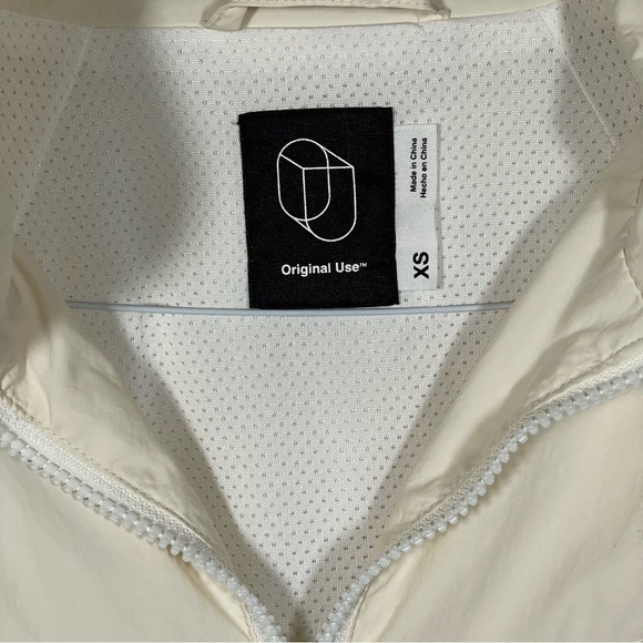 Original Use Jacket Retro Light Windbreaker Track Jacket White Blue Size XS - Picture 3 of 7
